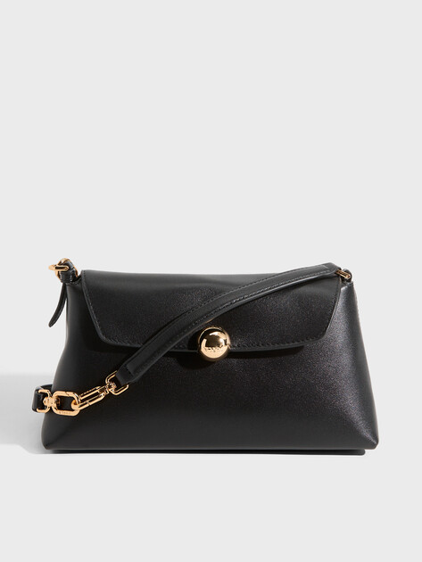 Женская сумка через плечо кросс-боди FURLA, Артикул FURLA SFERA SOFT MINI CROSSBODY TOP HANDLE, черный | 5037909. Ракурс 1