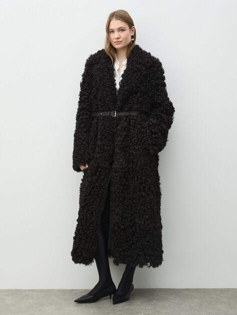 Женская двусторонняя шуба MAISON DAVID, Артикул TINA_TGR, шоколадный | 5042376. Ракурс 1