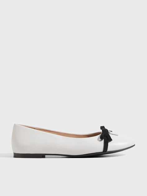 Женские балетки FURLA RIBBON, Артикул YL38FRB, белый | 5053904. Ракурс 1
