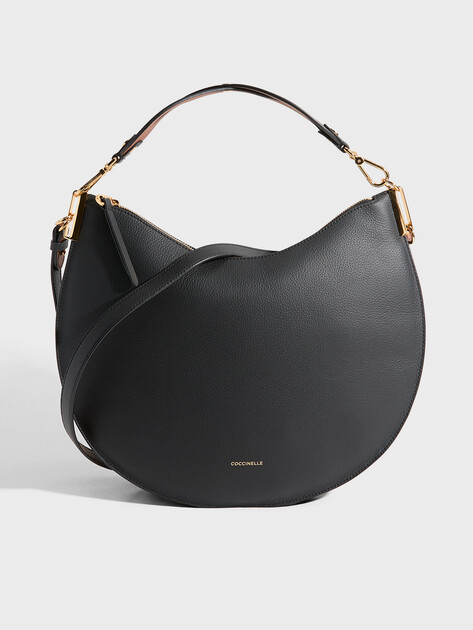 Женская сумка  COCCINELLE HANDBAG DOUBLE GRAINY LEATHER, Артикул E1 QKF 13 01 01, черный | 5054270. Ракурс 1