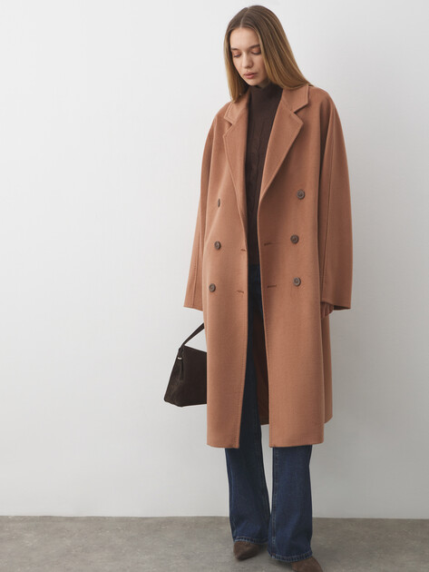 Женское пальто MAISON DAVID, Артикул JADE LONG_084_S, светло-коричневый | 5055976. Ракурс 1