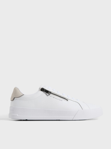Мужские кеды TOMMY HILFIGER TH COURT ZIP, Артикул FM0FM05730, белый | 5063692. Ракурс 1
