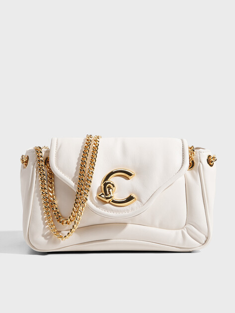 Женская сумка  COCCINELLE HANDBAG PUFFY SMOOTH LEA/SMOOT, Артикул E1 SUE 12 02 01, молочно-белый | 5065614. Ракурс 1