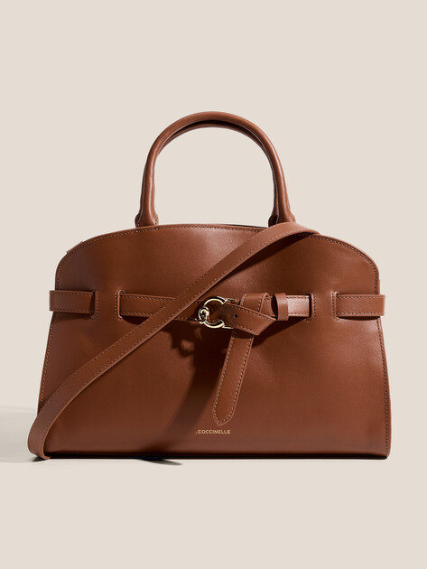 Женский тоут COCCINELLE HANDBAG SMOOTH LEATHER / NOIR, Артикул E1 TLA 18 04 01, коричневый | 5065663. Ракурс 1