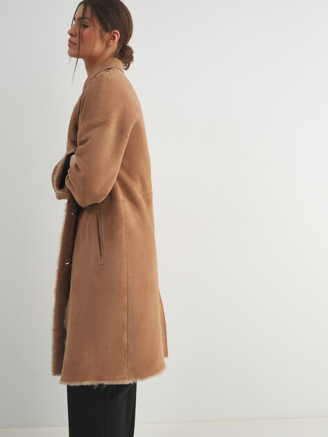 Женская дубленка  MAISON DAVID, Артикул BIBI_DF, темно-бежевый | 5065868. Ракурс 1