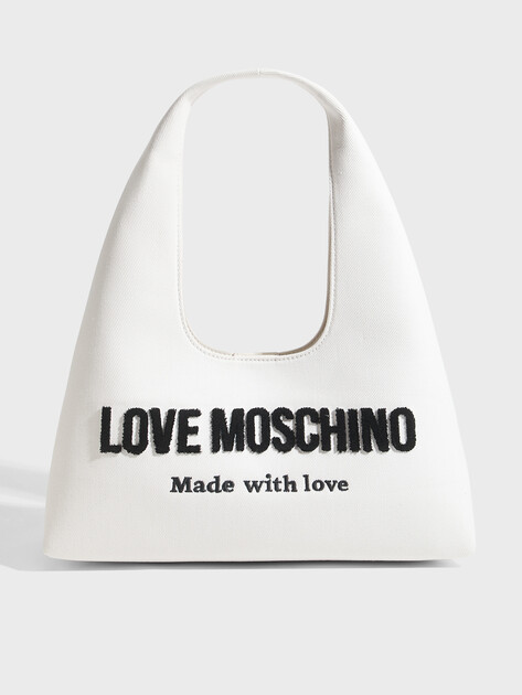 Женская сумка  LOVE MOSCHINO SIGNATURE LOVE DENIM, Артикул JC4047PP SS26, белый | 5077350. Ракурс 1