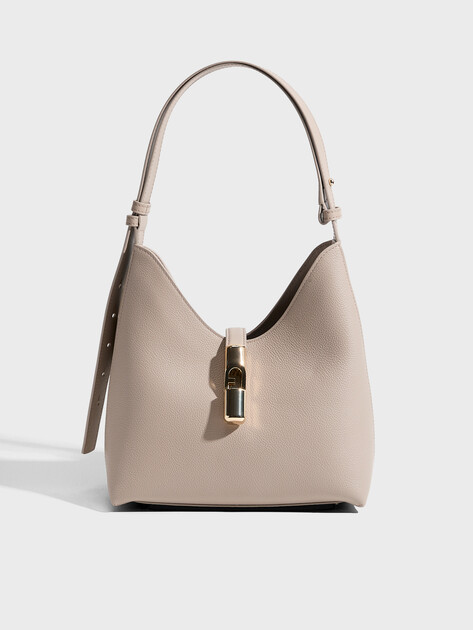 Женская сумка  FURLA, Артикул FURLA GOCCIA S HOBO, бежево-серый | 5079869. Ракурс 1