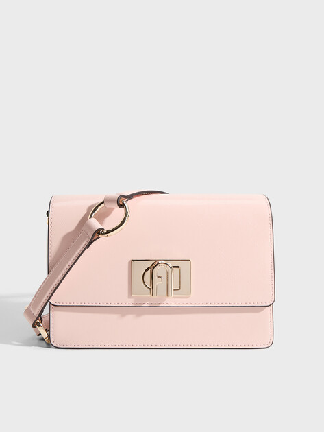 Женская сумка через плечо кросс-боди FURLA, Артикул FURLA 1927 MINI CROSSBODY 20, светло-розовый | 5079891. Ракурс 1