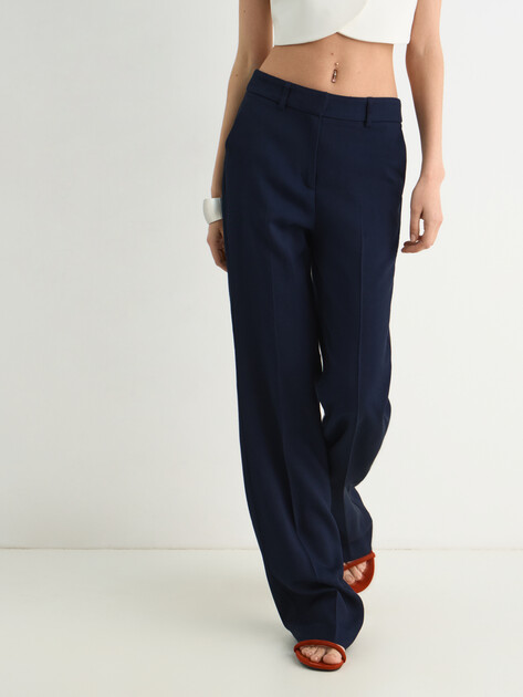 Женские широкие брюки  MARCIANO BY GUESS ABBY STRAIGHT PANT, Артикул 6RGB067433A, темно-синий | 5087689. Ракурс 1