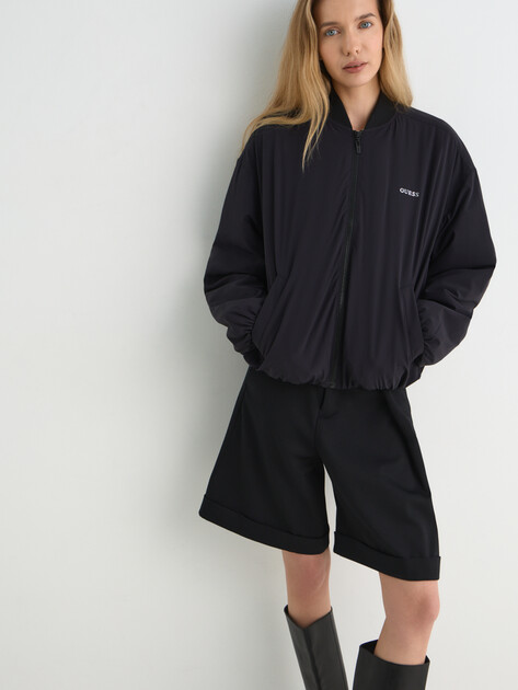 Женский бомбер GUESS, Артикул V6RL07WL232, черный | 5090151. Ракурс 1