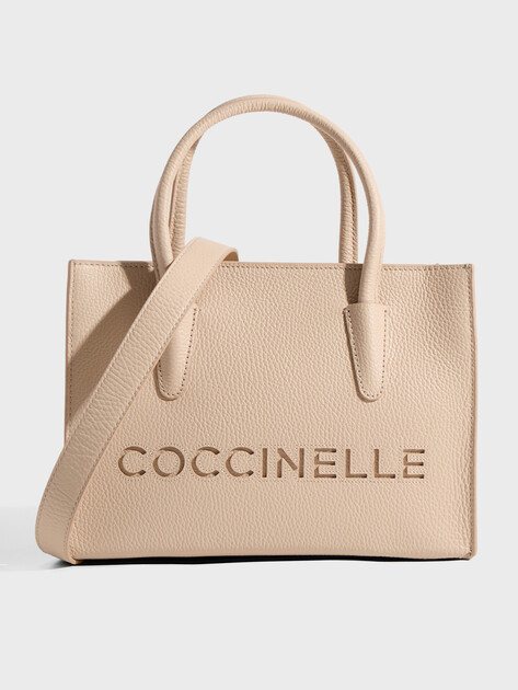 Женский тоут COCCINELLE HANDBAG GRAINED LEATHER, Артикул E1 UAK 18 01 01, светло-бежевый | 5092663. Ракурс 1