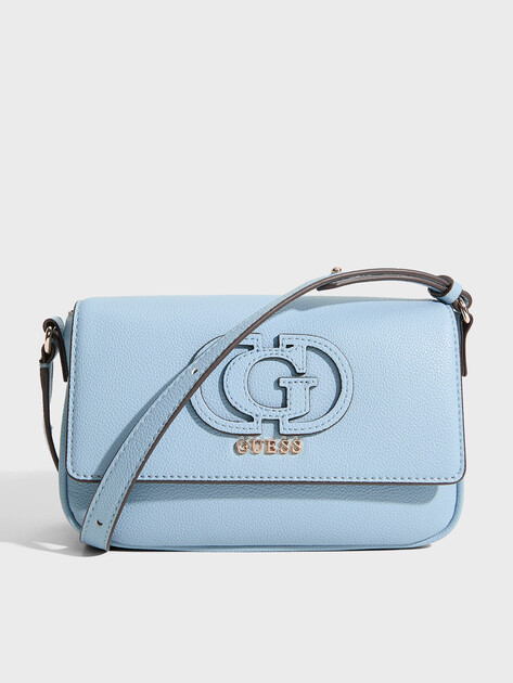 Женская сумка через плечо кросс-боди GUESS ISOLA CONVERTIBLE XBODY FLAP, Артикул HWBG9905210, голубой | 5094281. Ракурс 1