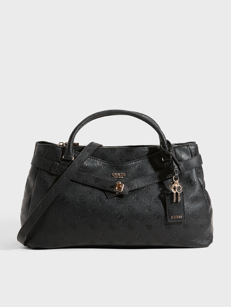 Женский тоут GUESS ELLA LOGO LRG GFRIEND SATCHEL, Артикул HWPD9746060, черный | 5094368. Ракурс 1