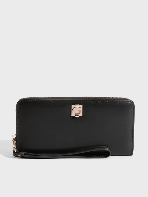 Женский кошелёк GUESS AUDREY SLG LARGE ZIP AROUND, Артикул SWVG9734146, черный | 5094523. Ракурс 1