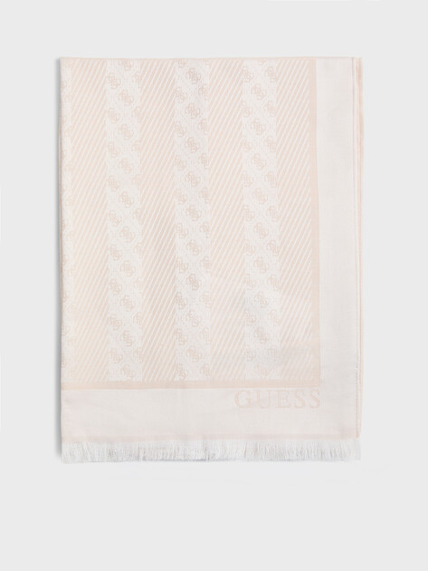 Женский шарф 180х70 см GUESS NOELLE II JCQUD SCARF 70X180, Артикул AW5527POL03, светло-бежевый | 5094794. Ракурс 1