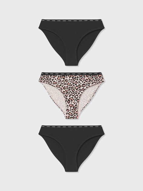 Женский набор трусов GUESS 3 PACK PRINTED BASIC BRIEF, Артикул O5RG15K6YW1, мультицвет | 5155287. Ракурс 1