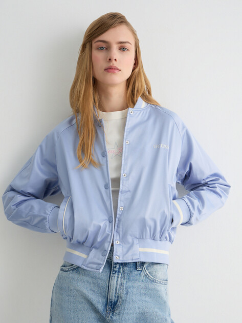 Женский бомбер GUESS TAMARA JACKET, Артикул V6RL02WL022, лавандовый | 5156406. Ракурс 1