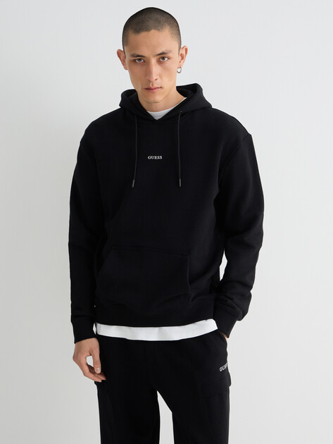 Мужское худи GUESS MARZIO HOODIE SWEATSHIRT, Артикул Z6RQ18KAIJ1, черный | 5158614. Ракурс 1