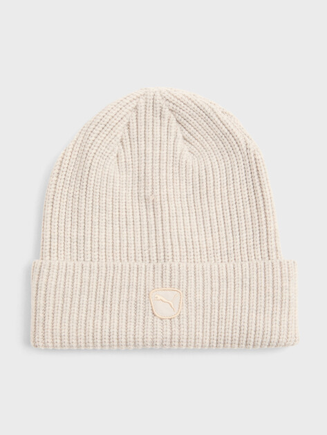 Шапка PUMA PUMA CAT PATCH Mid Crown Beanie, Артикул 027356, светло-серый | 5182314. Ракурс 1