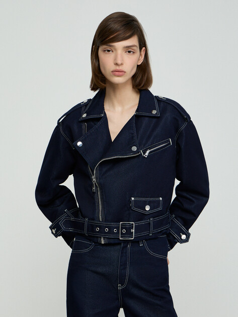 Женская джинсовая куртка GUESS FLORENCE JACKET, Артикул W6RN71D6911, темно-синий | 5183954. Ракурс 1