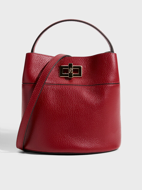 Женская сумка  FURLA, Артикул FURLA AMELIA MINI BUCKET BAG, бордовый | 5200076. Ракурс 1
