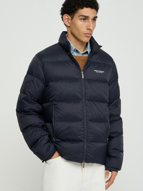 Мужской пуховик ARMANI EXCHANGE DOWN JACKET, Артикул XM001575, темно-синий | 5202800. Ракурс 1