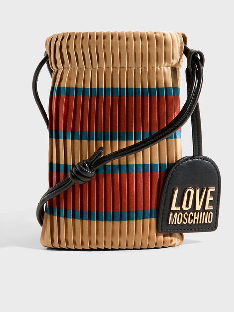 Женская сумка через плечо кросс-боди LOVE MOSCHINO PLEATED, Артикул JC4301PP FW26, темно-бежевый | 5204672. Ракурс 1