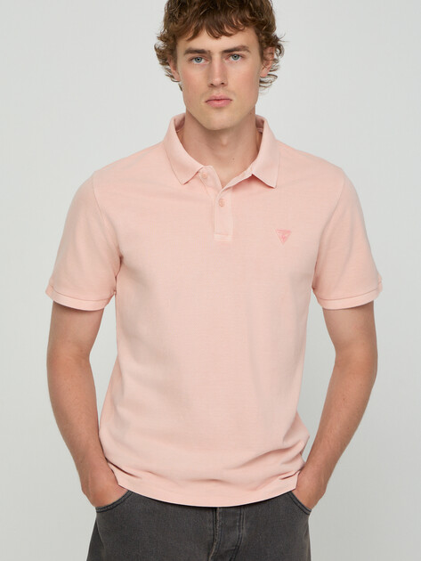 Мужское поло GUESS NEW SS BASIC GD POLO, Артикул F6GP03K9WF1, розовый | 5208718. Ракурс 1