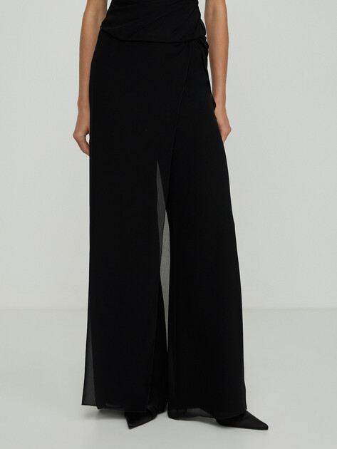 Женские прямые брюки  LUMIQUE, Артикул LUM W25-025_trousers, черный | 5210037. Ракурс 1