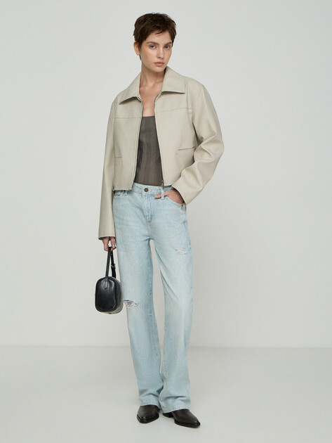Женские прямые джинсы  GUESS JEANS GJ G08 MID RISE STRAIGHT, Артикул W6GA98D6533, голубой | 5214590. Ракурс 1