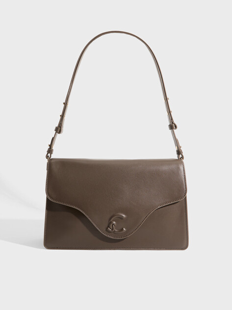Женская сумка  COCCINELLE HANDBAG SMOOTH LEATHER, Артикул E1 VJF 12 01 01, серовато-коричневый | 5243038. Ракурс 1