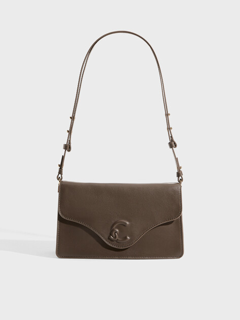 Женская сумка  COCCINELLE HANDBAG SMOOTH LEATHER, Артикул E1 VJF 12 02 01, серовато-коричневый | 5243045. Ракурс 1