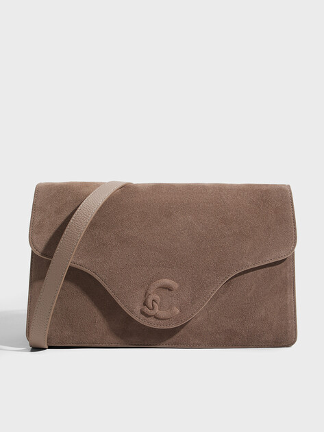 Женская сумка  COCCINELLE HANDBAG SUEDE LE./GRAINED LE., Артикул E1 VJG 12 01 01, пыльно-бежевый | 5243048. Ракурс 1