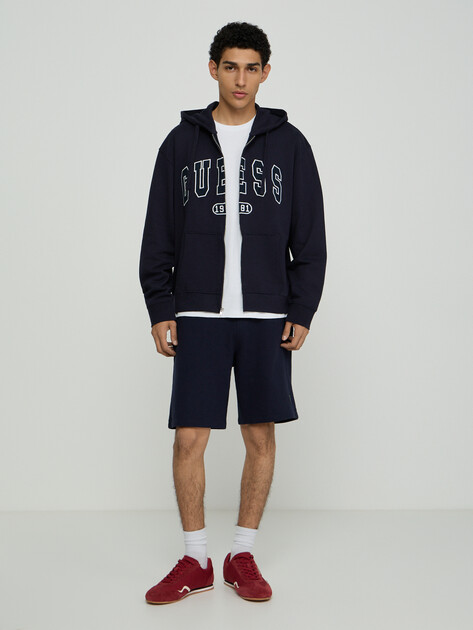 Мужская толстовка GUESS DAVIS LS ZIP UP HOODIE, Артикул M6GQ24K3486, темно-синий | 5256209. Ракурс 1