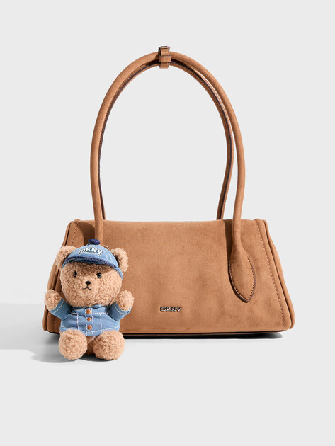 Женская сумка  DKNY AMELIE MD BOWLING BA, Артикул R62DMQ90(K), коричнево-бежевый | 5263172. Ракурс 1
