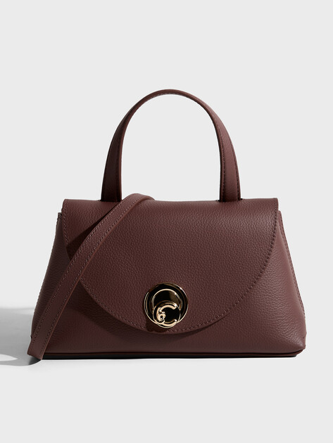 Женская сумка  COCCINELLE HANDBAG DOUBLE GRAINY LEATHER, Артикул E1 TOA 18 02 01, каштановый | 5284922. Ракурс 1
