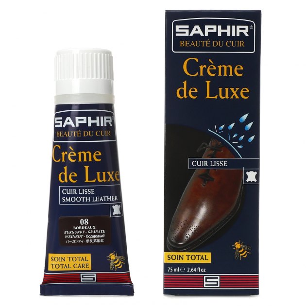 Крем для гладкой кожи SAPHIR, Артикул CREME DE LUXE, бордовый | 867546. Ракурс 1
